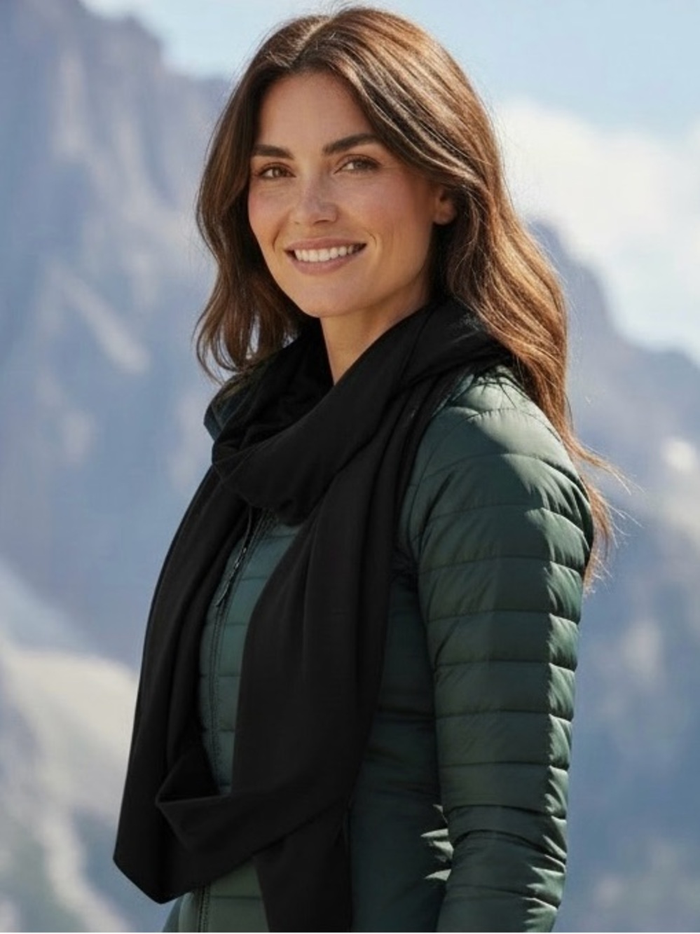 NWT Beyond Yoga Black Infinity Scarf with Hidden Zip Pocket - Picture 1 of 5